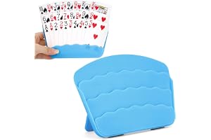Celehappy 2 st spelkortshållare för kortspel, poker, UNO, Canasta, familjeresor och spelfest, för seniorer, liten hand eller artrithand