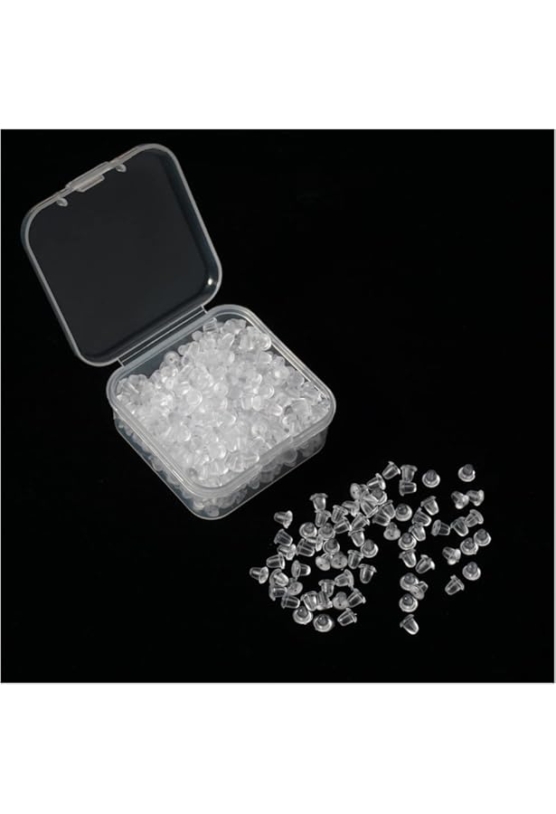 30 EMBOUTS FERMOIRS BOUCLES D'OREILLES ARGENTE PLASTIQUE - CREATION
