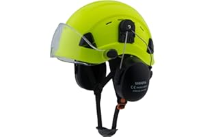 Uninova Casco protettivo per cantiere, casco aerato con fascia di sudore e sistema a cricchetto, per adulti, EN 397, casco di sicurezza industriale regolabile