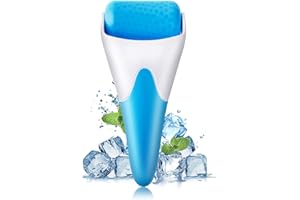 ‎VEMOFOPER Eisroller für Gesicht und Auge, Gesichtshaut Pflege Werkzeuge für Schwellungen Migräne Linderung und kleinere Verletzungen, verbessertes Gesicht Eisroller Massagegerät für Frauen (Blau)