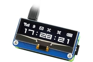 Waveshare 2.23inch OLED Display HAT for Raspberry Pi 128×32 Pixels SPI/I2C Interface with Embedded SSD1305 Driver