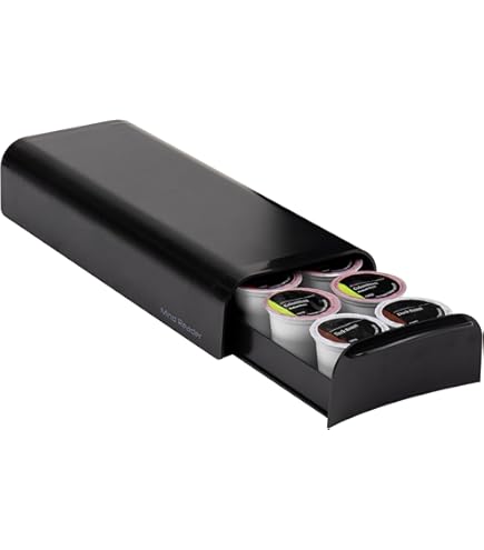 Portacapsule Per Nespresso Con 2 Cassetti - Fino A 100 Capsule, Acciaio Inox Nero, Organizzato