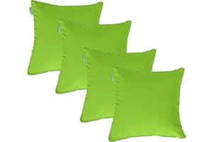 Gardenista 18" Garden Scatter Cushion | Outdoor Water Resistant Garden Furniture Pillow | Soft and Comfy Patio Furniture Cushions | Throw Pillows for Sofa, Couch, Balcony - 4 Pack (Lime)