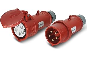 Mennekes Kit prise et raccord CEE 400 V/16 A 5p IP44 avec inverseur de phase