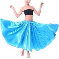 Jupe Longue De Danse De Salon Pour Femmes - Flamenco, Valse, Latine - Tissu Gaze Et Satin, Tournante 360°