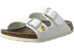 Birkenstock Arizona Birko-flor Esd - ARIZONA Birko-Flor - Zapato de trabajo antiestático, color azul, talla 36 - Plantilla normal Unisex adulto