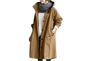 uxxnjfg Gabardina Mujer Impermeable Gabardina Chaqueta de Lluvia con Capucha Ligera Portable Funky Parka Talla Grande Deporte Exteriores Abrigo