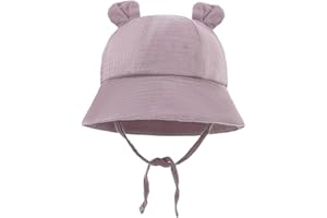 LIUPUUDLY Bambino Cappello da Sole Carino Berretto in Cotone Protezione Solare Cappellino Berretto da Pescatore da Spiaggia Bucket Hat