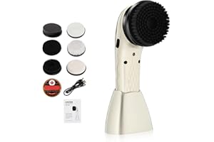 DMAIS Lustrascarpe Elettrico, Macchina Lucidascarpe Multiuso, Lucidascarpe Elettrico 1800mah, Spazzola per Pelle Design Ricarica USB, Spazzola per Lucidare Pelle per Scarpe Borse Pelle