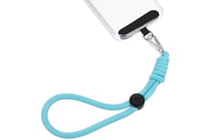 Amabro Cadena para teléfono móvil corta, cordón universal, ajustable para la mayoría de los teléfonos, antipérdida, con parche ultrafino