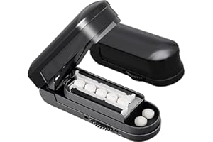 VELLIVAR Multiple Pill Cutter for Small Pills or Large Pills, Adjustable Tablet Cutter for Pills with Accurate Pill Alignment, Pill Splitter for Small Tablets, Tablet Cutter for Small Tablets with Hidden Blade