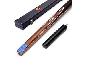 O'MIN OMIN 3/4 Snooker Cue Stick Handmade Ash Wood Pool Cue Case Extension Set 3 Tip Size to Choose