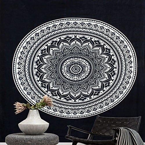 Tapestry QIAO Decoration Indian Mandala Bohemia Hippie Decorative Fabric Bed Cloth Beach Cloth Polyester (Color : H, Size : 150x150cm)
