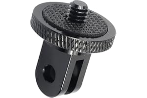 VidFair Metal Mount Adapter Aluminium 1/4 Inch Adapter Camera Mount Tripod Adapter Camera Tripod Black Compatible for GoPro, Sony, SJCAM, SJ4000, Xiaomi, Xiaoyi and Other Action Cameras