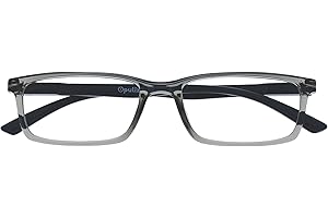 OPULIZE See Gafas Filtro Luz Azul Montura Estrecha Bisagras de Resorte Mejoran Sueño Reducen Dolor de Cabeza Ordenador Videojuegos Antirreflejante Gris Hombre Mujer B9-7 +0.00