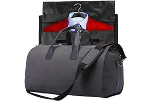 ABPOK Travel Suit Carrier Garment Duffel Storage Bag for Business，2 in 1 Hanging Suitcase Suit Bag for Men with Shoe Compartment (Dark Grey-01)