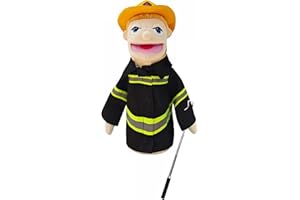 LOMTRATS Marionnettes à Main de théâtre pour Enfants,Comprend Enseignant,Policier,Pirate,détective,etc.avec des bouches Ouvertes Mobiles,pour raconter des Histoires,Cadeaux de Festival,1 PCS