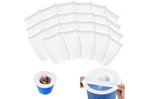 ISparbox Filtre Skimmer Piscine, 30 Pièces Chaussette Skimmer Piscine, Chaussette Filtre Piscine, Chaussettes de Skimmer Pool Socks pour Panier Eliminer Efficacement la Saleté