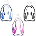 3 Pack Swimming Nose Clip and Earplugs Sets Silicone Nose Plugs Swim Nose Grip Nose Pegs Swimming Ear Plugs Waterproof Nose Ear Protectors for Adult Kids Child Women Men Swimming Water Sports Pool