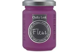 FLEUR DESIGNER'S PAINT | Pittura ad Acqua, Effetto Gesso Naturale, Extra Opaca, Fleur Chalky F24, Colore Crazy Horse, Made in Italy, Formato da 130 ml