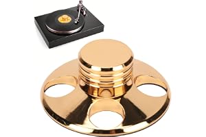Erchineko Rekordviktsstabilisator, Skivstabilisator i Aluminium med Skyddande Mjuk Pad Vibrationsdämpare för Skivspelare CD-s