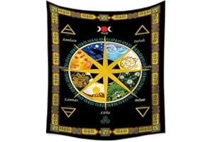 NUNUBEE Lihan Tapicería Indian Bohemio Elefante Hippie Mandala de Pared Tapiz Estampado Floral Decoración Naturaleza Hogar para Grande Picnic Mantel, Mandala 1 150 * 200cm/59 * 79inch