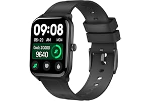 ASIAMENG Smartwatch Uomo Donna Orologio Sport Fitness Tracker Contapassi Cardio Saturazione Ossigeno Orologio Bluetooth Quadrato 1.69 Pollici per Nuoto Piscina Conta Calorie Sonno Cronometro Nero