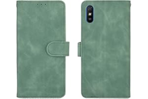 GOGME Leather Folio Funda para Xiaomi Redmi 9AT / Redmi 9A Funda, Flip Wallet Carcasa Tipo Libro Protector Magnético y Plegable de PU + TPU Soporte de Ranuras para Tarjetas, Verde