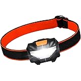 Torcia Frontale LED, Lampada Frontale LED 3 Modalità di Illuminazione Angolo di 60° Regolabile Luminosità 140 Lumen, Lampada 