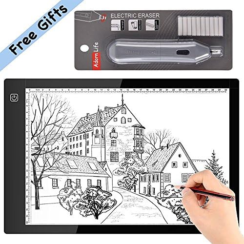 A4 Ultra-thin Portable LED Light Box Adjustable Brightness LED Light Art Craft Animation Quilting Tattoo Tracing Pad