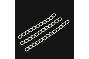 Perlin 100 hebras de cadena de metal Twist Chain Extension para collar tobillera, cadena de eslabones de 5,5 x 3,5 mm (plata antigua)