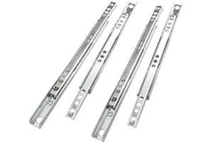 BOQIIKAR 2 Pair Full Extension Metal Bearing Drawer Runners 310mm Heavy Duty 20 kg Load Capacity Side Mount Ball Bearing Kitchen Cabinet Slides Replacement Rails Guide Glides Silver