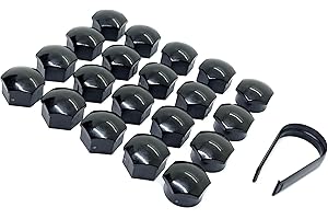 Partsdealers Set di copridadi per Volvo S60 S80 S90 V60 V90 XC40 XC60 XC90 POLESTAR (tipo piccolo, nero)