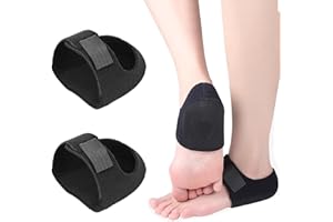 Ksvaye 1 Paar Fersensporn Bandage Fersenschoner Silikon Größen 40-46,Verstellbar Fersensporn Einlagen für Achillessehnenentzündung, Knochensporn, Schmerzende Füße, Lindert Fersenschmerzen