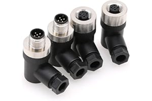 Eonvic 2 set ad angolo retto M12 5 pin maschio e femmina A codice circolare spina aviazione connettore sensore industriale impermeabile ad angolo retto 12 mm cavo per reti Garmin NMEA 2000