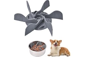 Anevios Comedero Lento para Perros con Cuenco de Acero Inoxidable, con Ventosas Antideslizantes, Cuenco de Silicona Antideslizante para Perros, Alivia la Digestión Comederos para Perros Accesorios