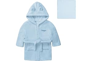 HAGOT Bebe Albornoz, Polar Bebé Albornoz con Capucha, Ultra Suave para Niños Unisexo Pequeños de 0 a 12 meses, Toalla de Baño Esencial para Bebé