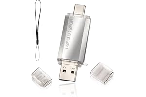 LUCKGOOD886 Chiavetta USB 2 in1 3.0 128 GB, Type C Pendrive 128GB 3.0 USB C Flash Drive 3.0 128 Giga 2-in-1 OTG Penna USB 128 GB per PC/Tablet/Laptop/Smartphone con Tipo C, Xiaomi/Oneplus/Huawei (Silver)