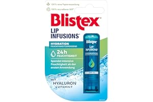 ‎BLISTEX Blistex Lip Infusions Hydration, Feuchtigkeitsspendend mit Hyaluronsäure, 3,7 g , Verpackung kann variieren