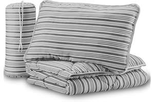‎DILUMA DILUMA Sommer Reise-Bettenset 2-teilig in Taupe - 1x Steppdecke 135x200 cm und 1x Schlafkissen 60x40 cm mit praktischer Reisetasche - Set aus Decke und Kissen für Urlaub, Camping, Gäste, Reisen