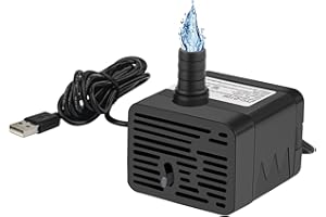LENPESTIA Mini bomba de agua USB 150 L/H DC 5V bomba de acuario pequeña bomba sumergible con boquilla de 8 mm y cable de alimentación de 1,5 m