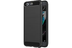 AICEK Honor 9 etui, czarne silikonowe etui na telefon Huawei Honor 9, etui ochronne o wyglądzie karbonu, miękkie etui