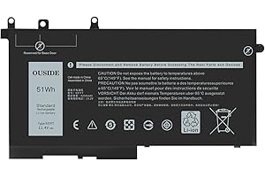 OUSIDE 93FTF Batterie pour Dell Latitude 5280 5480 5580 5590 5490 5288 5290 5488 E5280 E5480 E5580 E5490 E5590 E5290 Precision 15 3520 3530