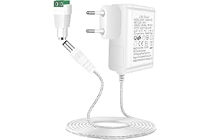 Zasilacz sieciowy 12 V, 2 A, transformator AGOTD 24 W AC 220-240 V do DC 12 V, wtyczka UE do taśm LED (biały)