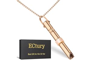 ECtury Breathing Necklace, Breathlace Stop Smoking Necklace, Anxiety Necklace, Breathlace Necklace for Anxiety Rescue Remedy, Gadgets for Men, Secret Santa Gifts for Women, Gifts for Her Him (Gold)