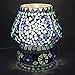 EarthenMetal Handcrafted Blue Coloured Crystal Dome Shaped Glass Table Lamp (Small Size 17 cm) RS.669.00