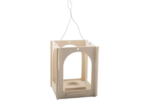 Pebaro 849 - Holzbausatz Laterne zum Selbermachen, ohne Kleben mit Teelichhalterung, Basteln mit Holz, Geschenkidee