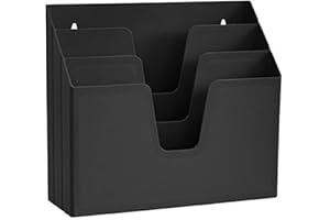 Acrimet Unterlagenhalter Dreifach Horizontalen (Schwarze Farbe)