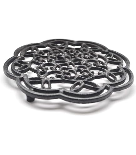 STCREE Sottopentola in ghisa a forma di gufo, per cucina e tavolo da pranzo, 15 x 18,5 cm, con pioli/piedini in gomma, decorativo, design rustico vintage TQGJST31