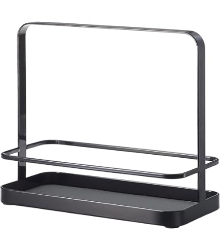 Portaoggetti Rin Box Yamazaki - Acciaio E Legno, Nero, Per Bagno O Casa, Design Giapponese - Foto 3